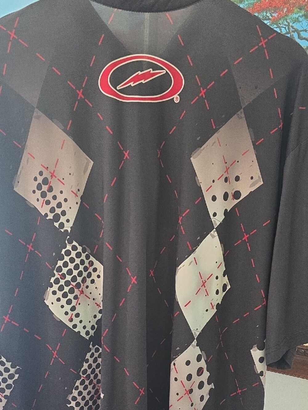 Storm Men’s Black Red & Gray Graphic Bowling Jersey - Picture 5 of 5